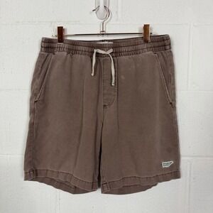 Wellen Huckberry Linen Blend Shorts Pull On Drawstring Preppy Casual Weekend S